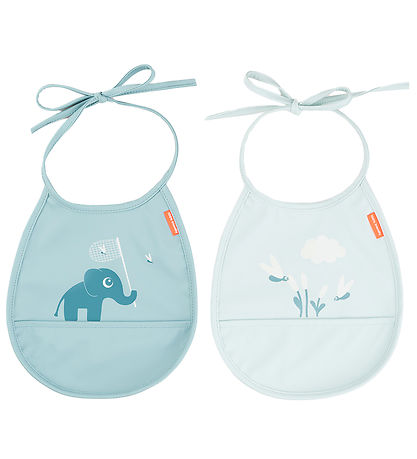 Done by Deer Lätzchen - PU - 2er-Pack - Elphee Blue