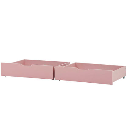 Hoppekids Lådor m. Hjul - 2 st. - 70x160 cm - Pale Rose