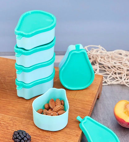 Rice Food container - 6-Pack - Pear shape - 7x5.5 cm - Green