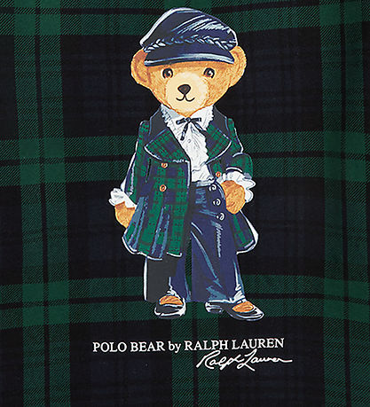 Polo Ralph Lauren Sweatshirt - Black/Green Check w. Soft Toy