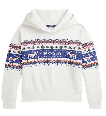 Polo Ralph Lauren Kapuzenpullover - Weiß m. Strickerei
