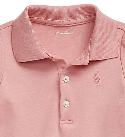 Polo Ralph Lauren Kjóll M. Bloomers - Bleikt M. Rifflur