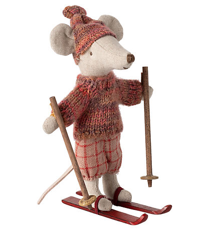Maileg Winter mouse w. Ski - Big sister - Rose