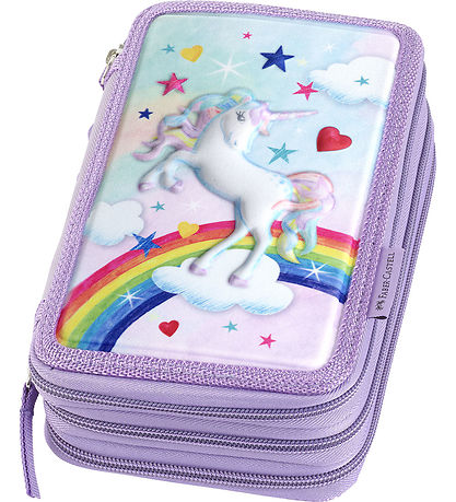 Faber-Castell Federmäppchen m. Inhalt - Unicorn - Lila
