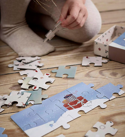 Filibabba Jigsaw Puzzle-Set - 4x20 Bricks - Wonderful Winterland