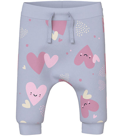 Name It Broek - NbfVandora - IJslands Blue/Hearts