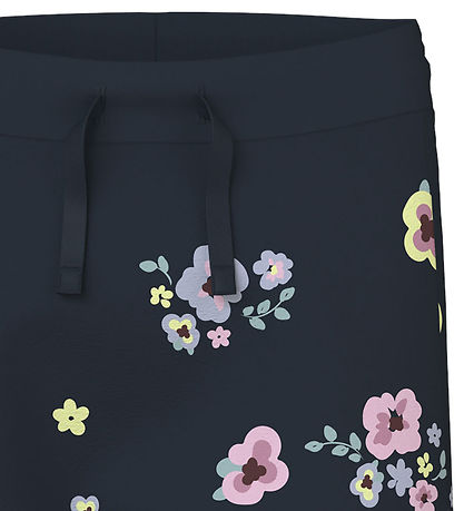 Name It Trousers - NbfVandora - Dark Sapphire/Flowers