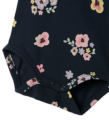 Name It Romper L/æ - NbfVandora - Dark Sapphire/Bloemen