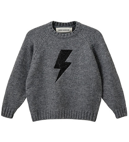 Sofie Schnoor Blússa - Prjónað - Ull - Dark Grey