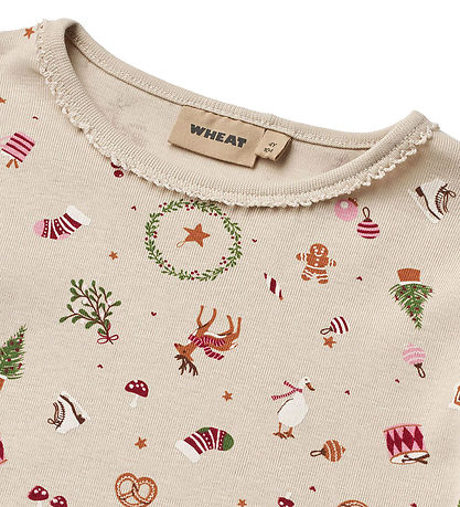 Wheat Nightdress - Elinor - Offwhite Holiday
