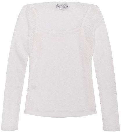 Hound Blússa - Lace - Off White M. Mynsturprjón