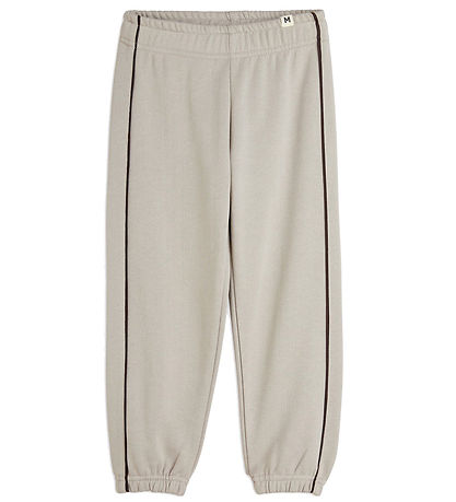 Mini Rodini Sweatpants - Plain Piping - Grey