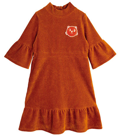Mini Rodini Kleid - Cord - Katzen - Braun