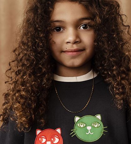Mini Rodini Peysa - Cool Kettir - Black