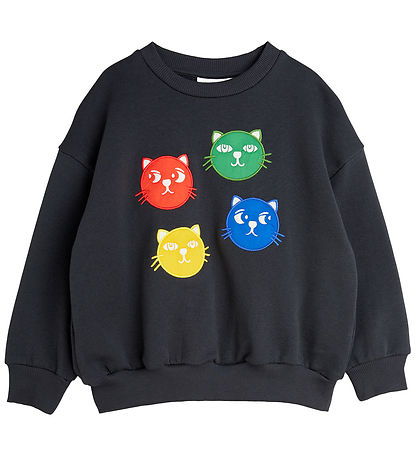 Mini Rodini Peysa - Cool Kettir - Black