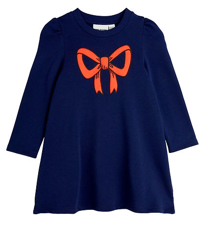 Mini Rodini Sweatkleid - Bow - Blue