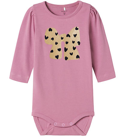 Name It Romper L/æ - NbfLint - Mauve Orchid