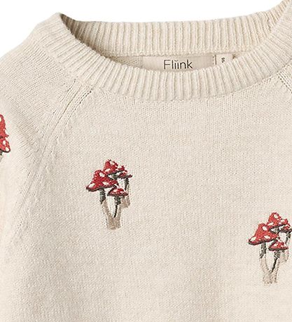 Fliink Blouse - Knitted - Benna Mushroom - Sandshell