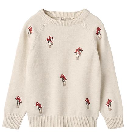 Fliink Blouse - Knitted - Benna Mushroom - Sandshell