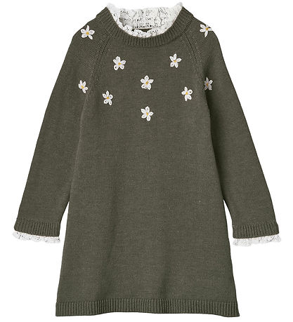 Fliink Kleid - Strick - Daisy Handbestickt - Käfer