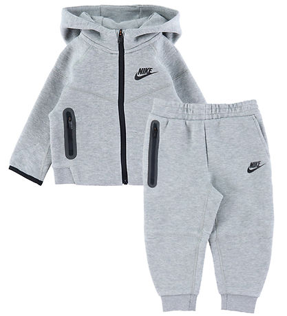 Nike Sweat Set - Cardigan/Sweatpants - Grey Heather