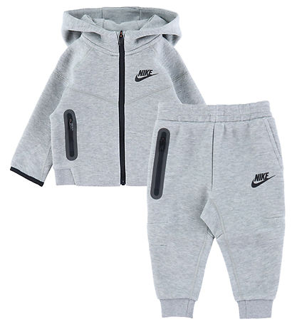 Nike Sweat Set - Cardigan/Sweatpants - Grey Heather