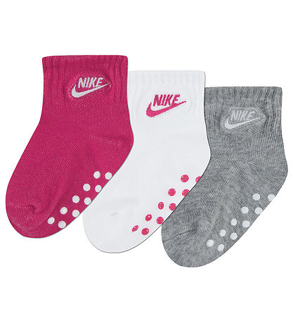 Nike Sukat - 3 kpl - Liukumaton - Vaaleanpunainen/Valkoinen/harm