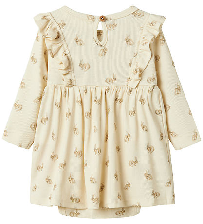 Lil Atelier Romper L/æ - NbfLavo - Tortelduif/Rabbit