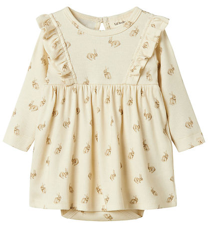 Lil Atelier Romper L/æ - NbfLavo - Tortelduif/Rabbit