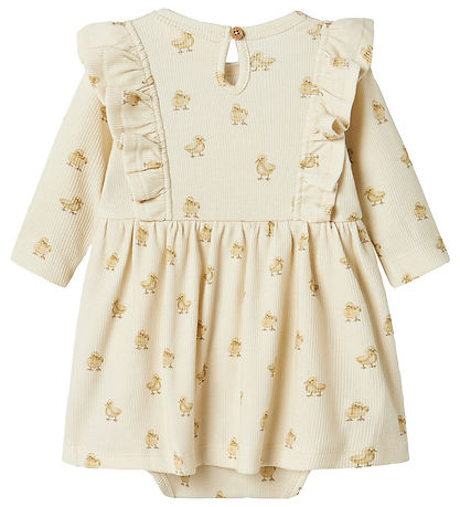 Lil' Atelier Bodysuit L/æ - NbfLavo - Turtledove/Duck