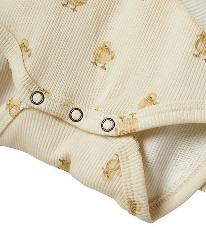 Lil' Atelier Bodysuit L/æ - NbfLavo - Turtledove/Duck