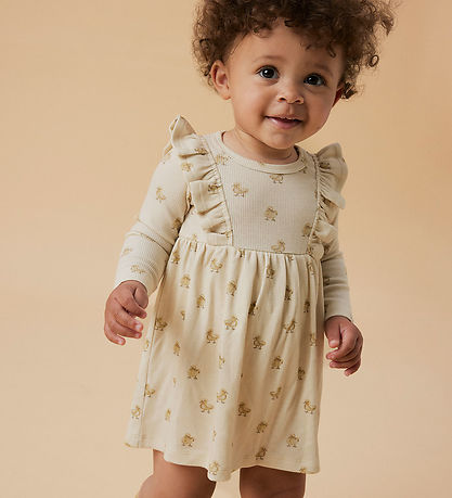 Lil' Atelier Bodysuit L/æ - NbfLavo - Turtledove/Duck