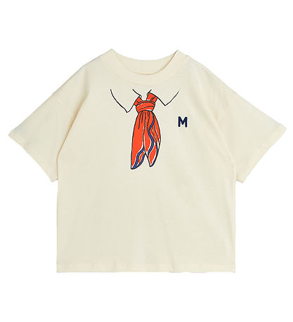 Mini Rodini Stuttermabolur - Trefill - Offwhite