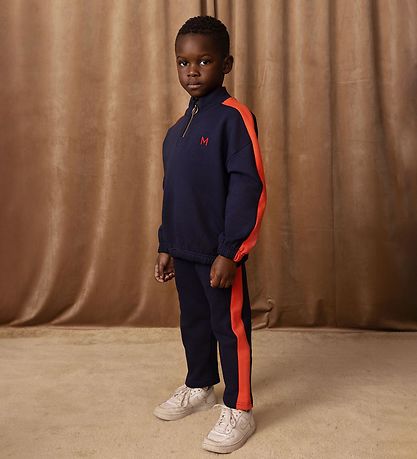 Mini Rodini Sweatpants - Panel - Blue