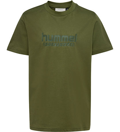 Hummel Stuttermabolur - hmlJr Base - Winter Moss
