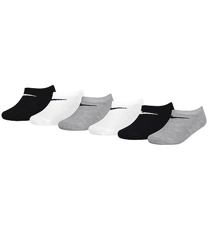 Nike Sneaker-Socken - No Show - 6er-Pack - Weiß/Schwarz/Grau