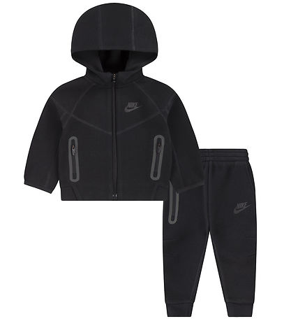 Nike Sweat Set - Tech - Cardigan/Sweatpants - Black
