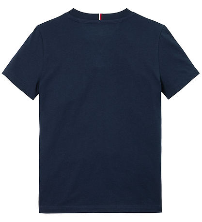 Tommy Hilfiger Stuttermabolur - Mini Líkami Lógó - Dark Nótt Dök