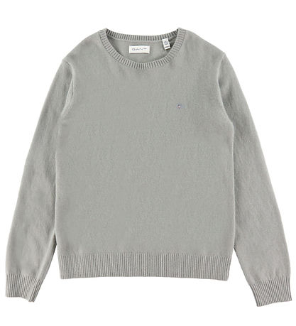 GANT Blússa - Prjónað - Ull - Shield - Warm Grey