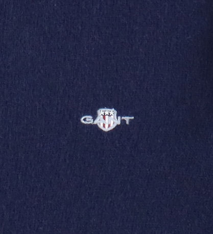 GANT Blússa - Prjónað - Ull - Shield - Evening Blue