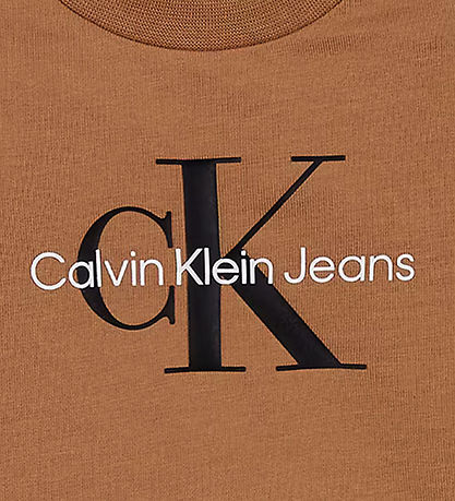 Calvin Klein Stuttermabolur - Monogram - Tea Time
