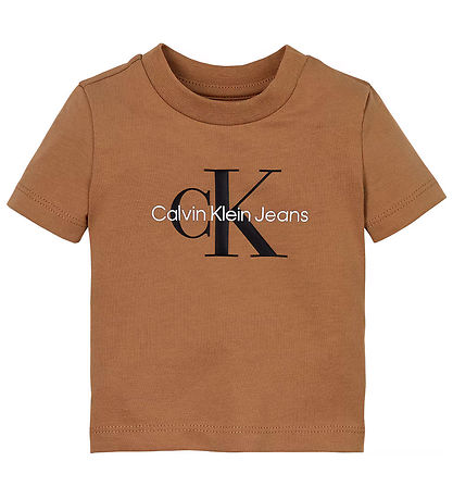 Calvin Klein Stuttermabolur - Monogram - Tea Time