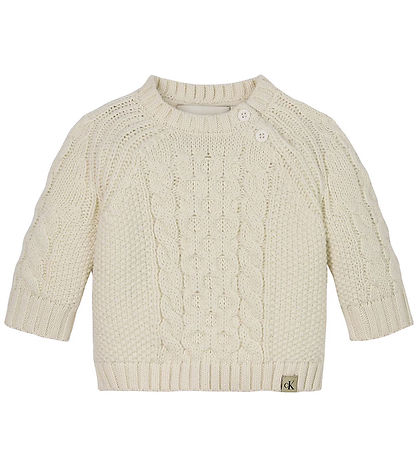 Calvin Klein Bluse - Strick - Zopfmuster - Turteltaube