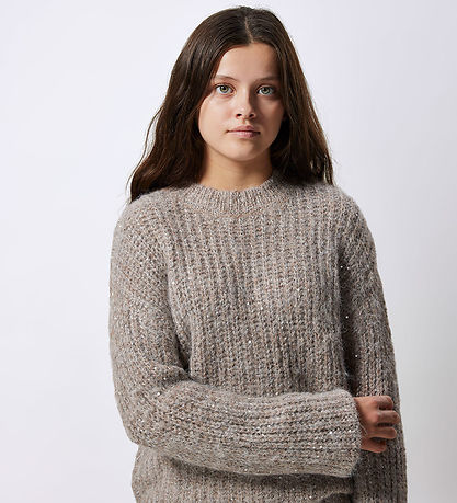 LMTD Blouse - Knitted - NlfNuluis - Peyote/WITH SEQUINS