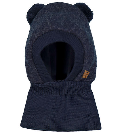 Mikk-Line Balaclava - 2-layer - Wool/Cotton - Blue Nights w. Ear