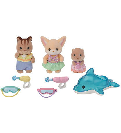 Sylvanian Families - Leikskólavinir - Uppblásin sundlaug Trio - 