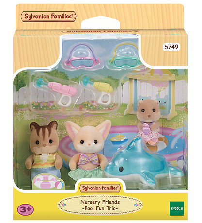 Sylvanian Families - Leikskólavinir - Uppblásin sundlaug Trio - 