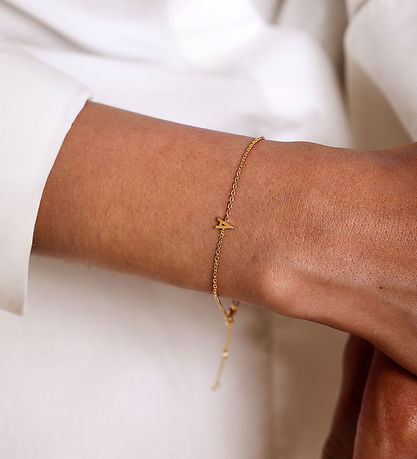 Design Letters Armband - A - 18K gullhúðað