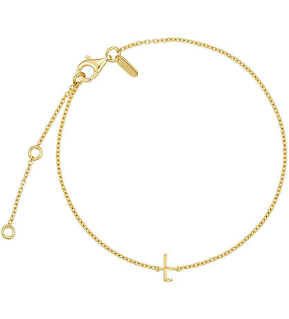 Design Letters Armband - L - 18K gullhúðað