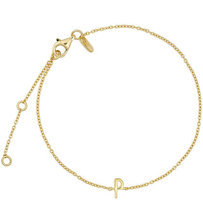 Design Letters Armband - P - 18K gullhúðað